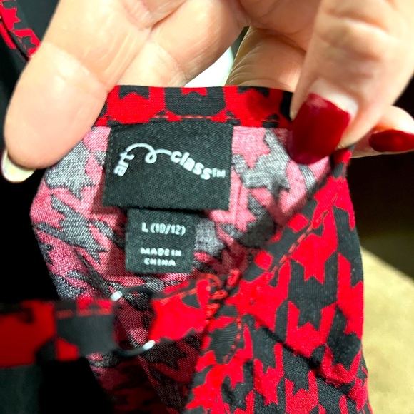 Art Class Girls Size 10/12 Red & Black Checked Dress. Adjustable straps. - Picture 3 of 4